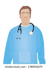 Doctor. front view. vector illustration