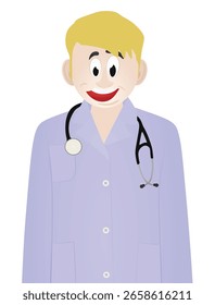 Doutor. visão frontal. ilustração vetorial	
