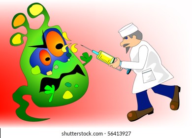 Doctor and germ