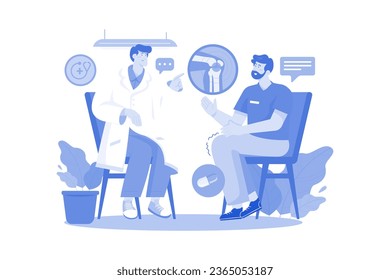 Doctor Gives A Consultation To A Male Patient