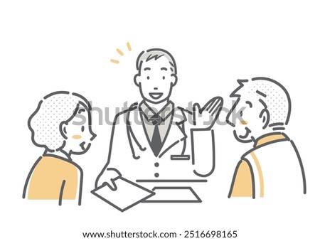 doctor giving some advice to elderly