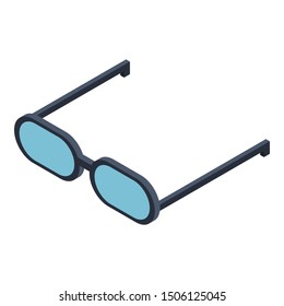 Doctor glasses icon. Isometric of doctor glasses vector icon for web design isolated on white background