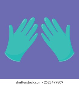 Vektorsymbol für Arzthandschuhe. Chirurgische Handschuhe, Symbolgrafik. Handschuhvektor