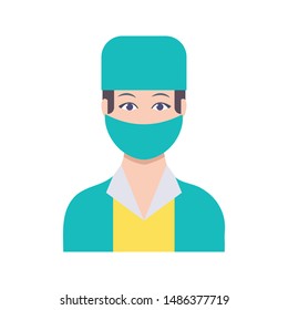 doctor glyph flat vector icon