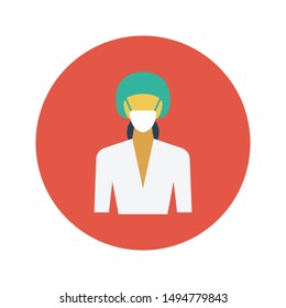 doctor glyph flat vector icon
