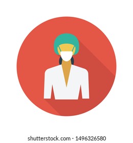 doctor glyph flat vector icon