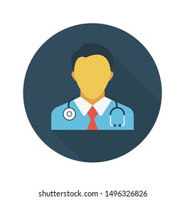 doctor glyph flat vector icon