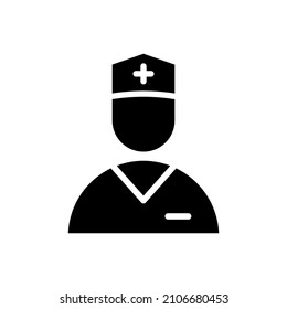 doctor glyph icon vector isolated on white background