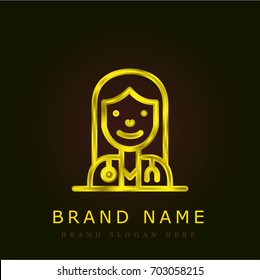 Doctor golden metallic logo