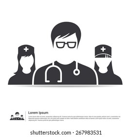Doctor Group icon Health Care Medical icon vector illustration