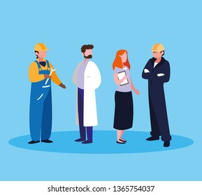 doctor with group of professionals