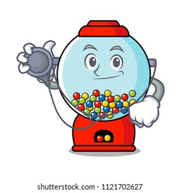 Doctor gumball machine character cartoon