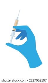 Doctor Hand halten Stempel flach Symbol Gesundheitswesen