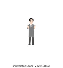doctor health for cancer day pose vector shape