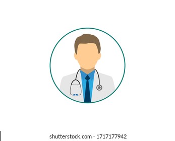 Doctor, health, medical icon. Vector illustration, flat design.