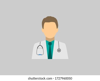 Doctor, health, medical icon. Vector illustration, flat design.