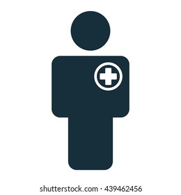 Doctor Health Worker Icon On White Stock Vector (Royalty Free) 439462456