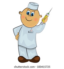doctor healthcare illustration. doctor in uniform icon