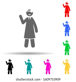 Doctor, hello multi color style icon. Simple glyph, flat vector of doctor icons for ui and ux, website or mobile application