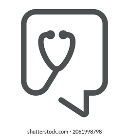 Doctor help chat icon. Remote Doctor