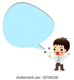 Doctor Holding Blank Board - Medical Cartoon Characters