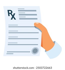 Doctor holding prescription, medical prescription, healthcare and medicine concept