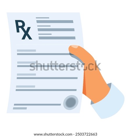 Doctor holding prescription, medical prescription, healthcare and medicine concept