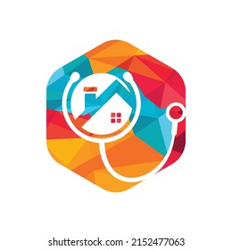 Doctor home vector logo design. House medical vector logo concept.	
