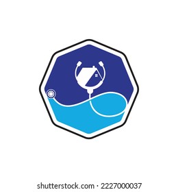 Diseño del logo del vector del hogar del doctor. Concepto del logotipo del vector médico de la casa.	
