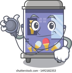 Doctor Ice Cream Vending Machine Cartoon Formed Character