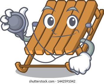 Doctor ice sled in the mascot shape
