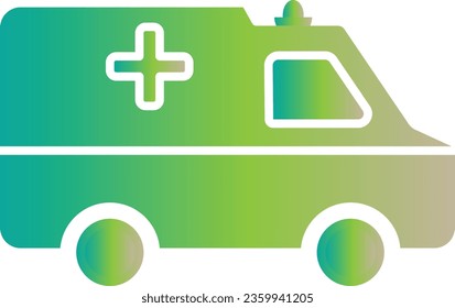 doctor icon, ambulance gradient vector, medical checkup