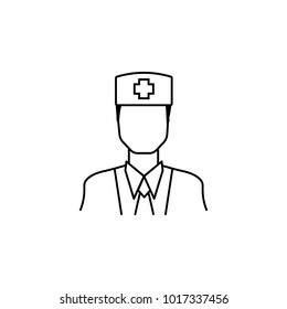 doctor icon. Avatar element of professions for mobile concept and web apps. Thin line  icon for website design and development, app development. Premium icon on white background