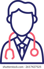 Doctor Icon Color Vector Illustration