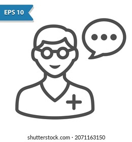 Doctor Icon - Dentist, Pharmacist. Professional, pixel perfect icon, EPS 10 format.