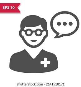 Doctor Icon. Dentist, Pharmacist. Professional, pixel perfect icon, EPS 10 format.