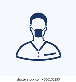 Doctor icon design, clean vector