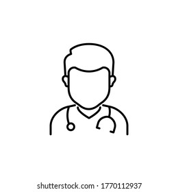 Doctor icon design isolated on white background. Vector