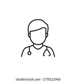 Doctor icon design isolated on white background. Vector