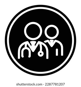 Plantilla de diseño de icono de doctor ilustración aislada vectorial