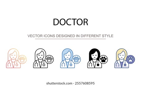 Doctor icon design with white background stock illustration