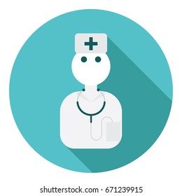 Doctor icon in flat design