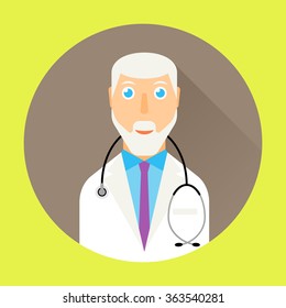doctor icon flat style