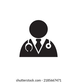 Doctor icon flat vector illustration