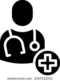 Doctor Icon Glyph Vector Illustration