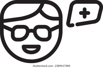 doctor icon in health and medical package with line style