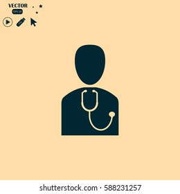 Doctor Icon illustration isolated vector sign symbol.