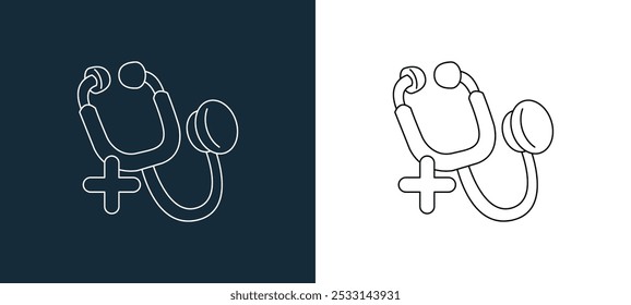 doctor icon isolated on white and black colors. doctor outline linear vector icon from therapy collection for mobile apps, web and ui.