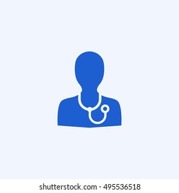 doctor icon, isolated, white background