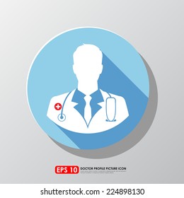 Doctor Icon In Light Blue Circle